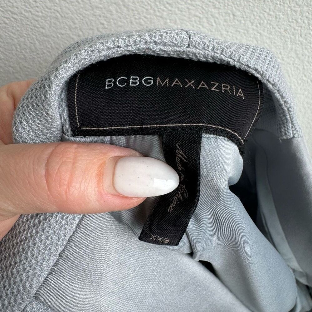 BCBGMAXAZRIA Gray Blue Pant Suit Trouser Office Career Two Piece Size XXS - Picture 11 of 12